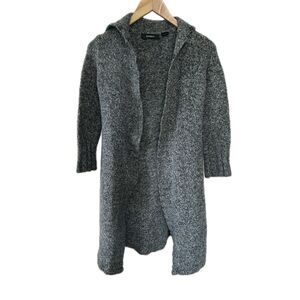 Express Women's Merino Wool Blend Wired Hook Longline Duster Sweater Cardigan S